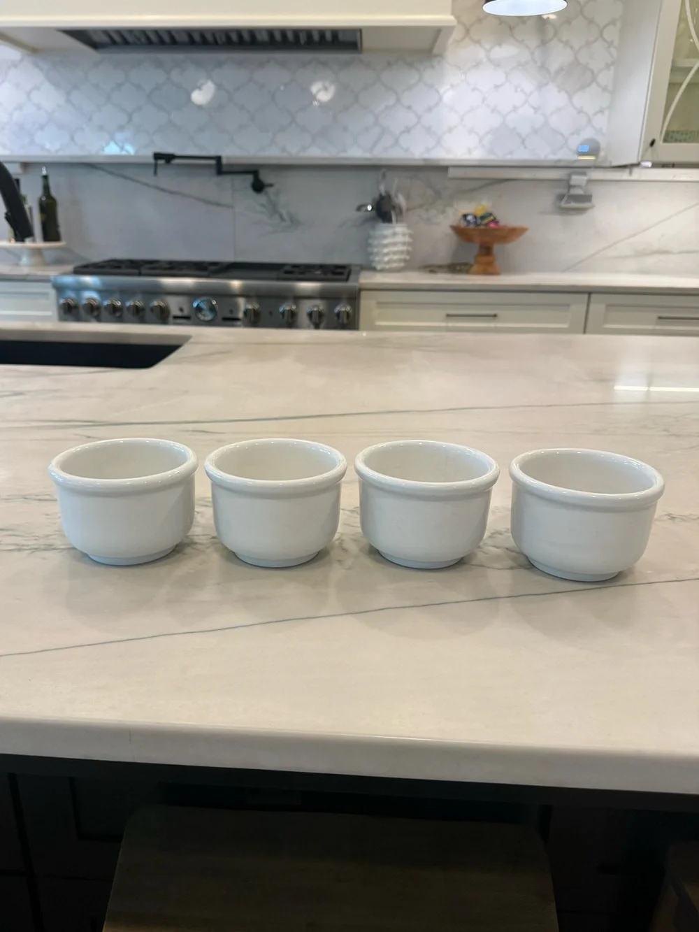 Vintage McCoy Small White Crock Bowl Set of 4